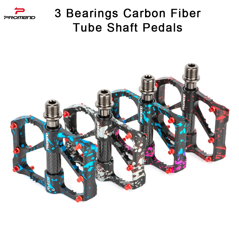 Mountain Biking Colorado - Promend-マウンテンバイク用の超軽量カーボンファイバーロードバイクペダル,カラフルなアクスルチューブ,3ベアリング