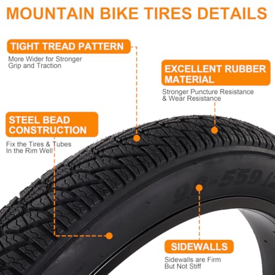2パック 26x4.0 ファットバイクタイヤ、26インチ マ - Mountain Biking Tube のレビューと価格