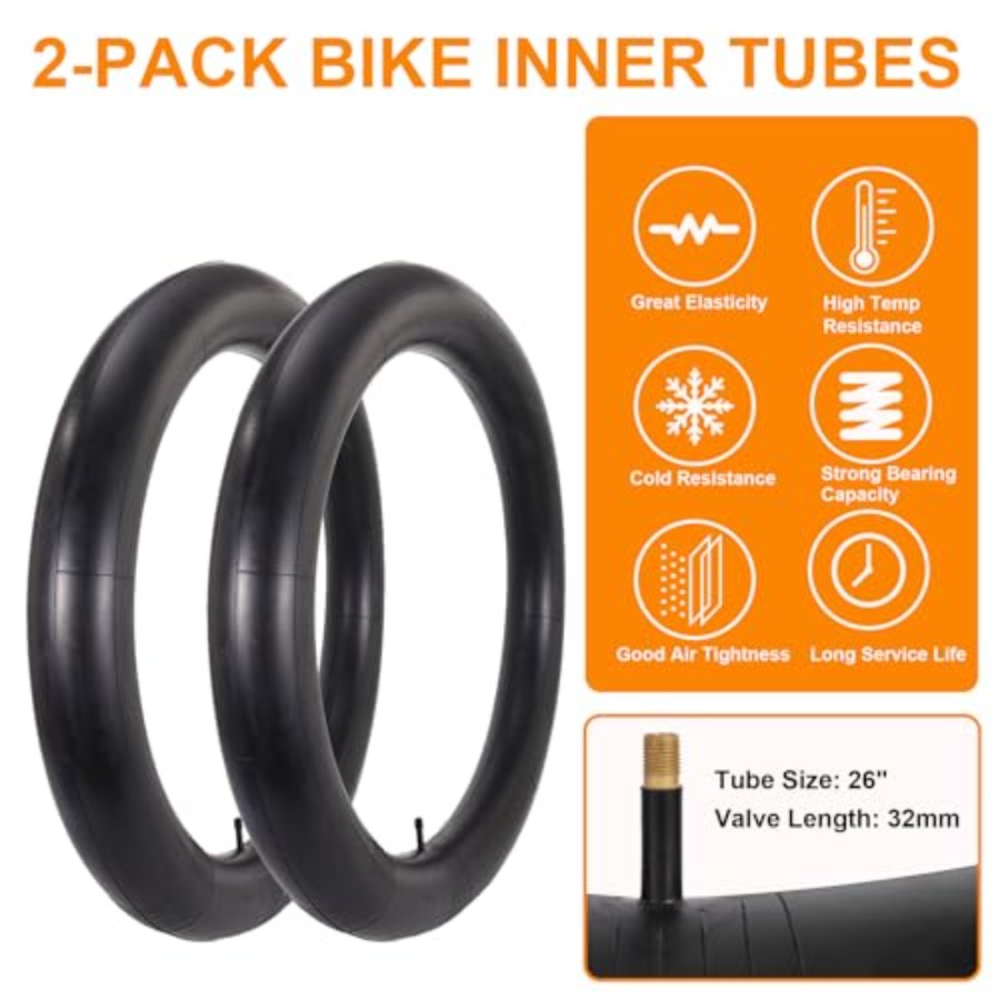 2パック 26x4.0 ファットバイクタイヤ、26インチ マ - Mountain Biking Tube のレビューと価格