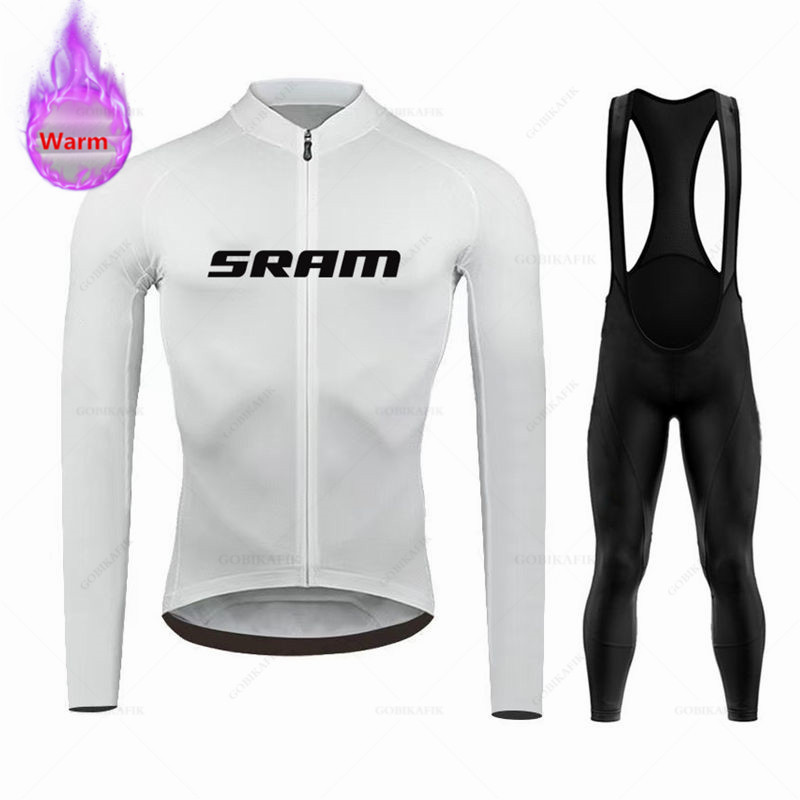 Sramチーム-サーマルフリースサイクリングウェアセット,マ - Mountain Biking Trousers のレビューと価格